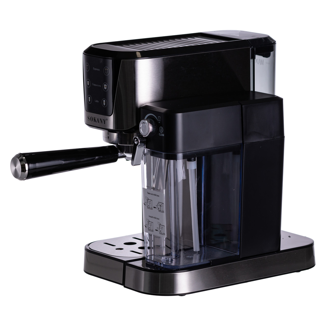 Кавоварка рожкова 3в1 з капучинатором 1350 Вт бак 1 л Sokany SK-04027_Sk-04027_Милантиум_3