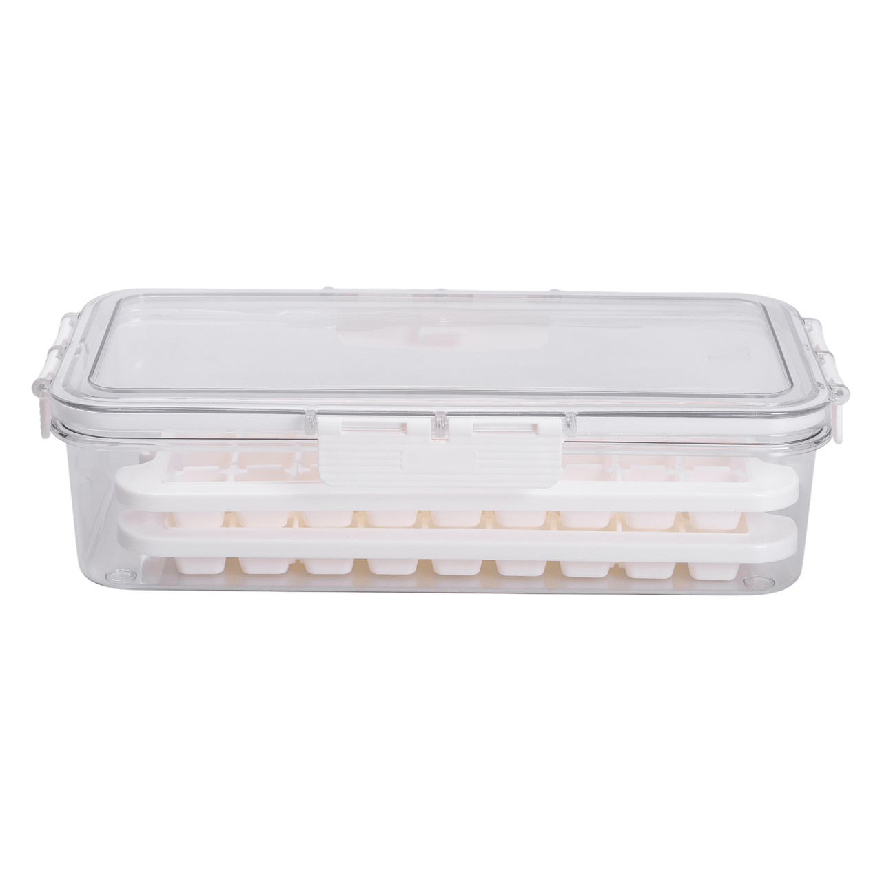 Контейнер для заморозки льоду з кришкою 72 відсіку 30.5х16х7.5 см харчовий контейнер пластиковий Бежевий HP-27-9_HP-27-9_Milantium_4
