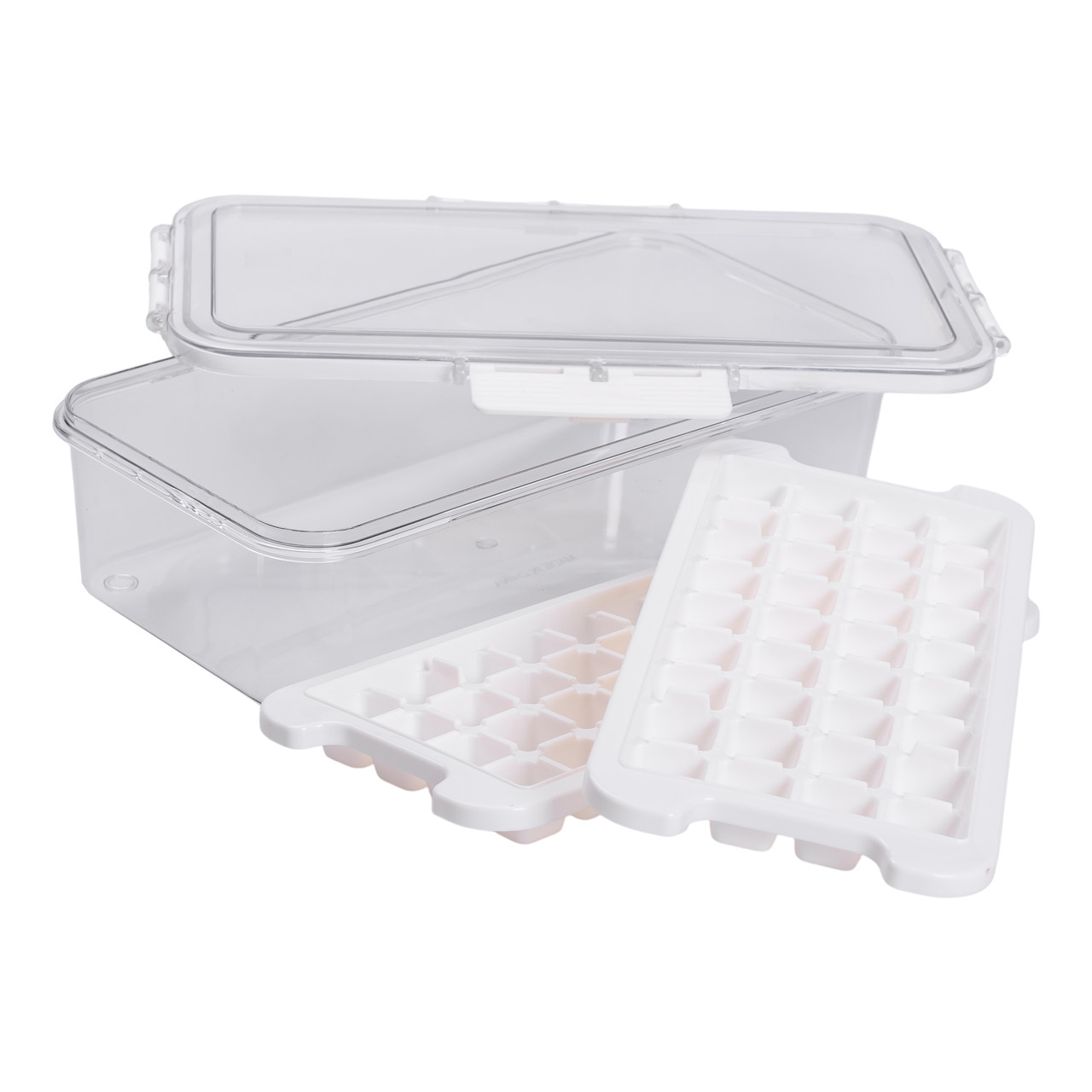 Контейнер для заморозки льоду з кришкою 72 відсіку 30.5х16х7.5 см харчовий контейнер пластиковий Бежевий HP-27-9_HP-27-9_Milantium_6