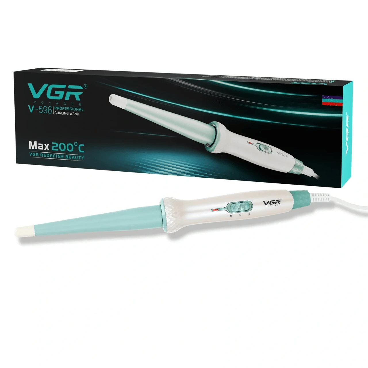 Конусна плойка для волосся з керамічним покриттям VGR V-596_HP-V-596_Milantium_5