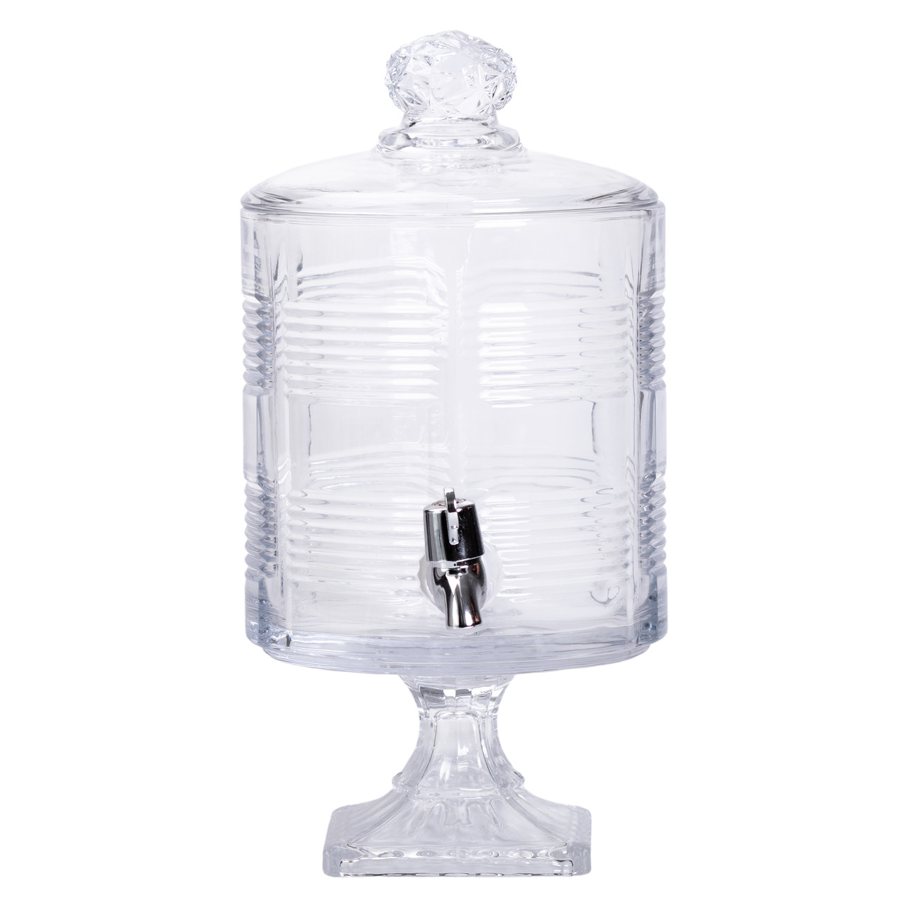 Лимонадниця з краном на підставці скляна прозора HP-19-2_HP-19-2_Milantium_5