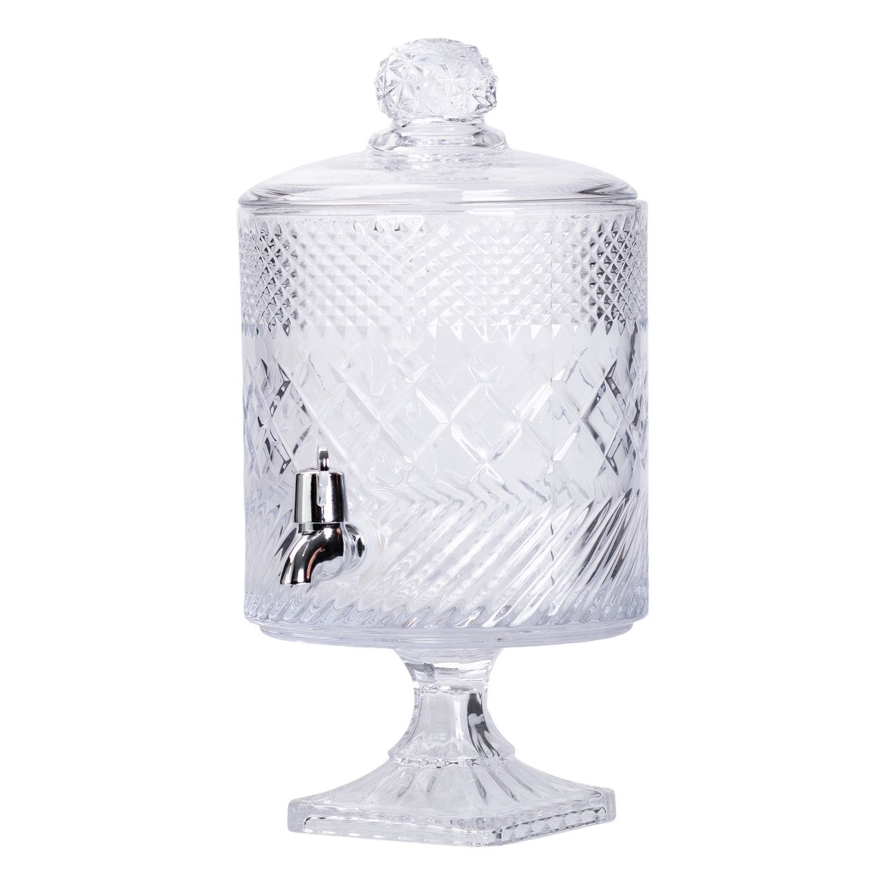 Лимонадниця з краном на підставці скляна 4.5 л Прозорий HP-19-4_HP-19-4_Milantium_3