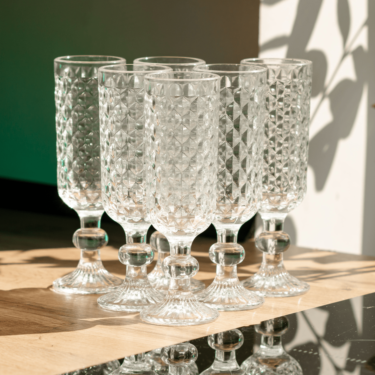 Набір келихів для шампанського 6 штук 160 мл скляні HP-19-103_HP-19-103_Milantium_4