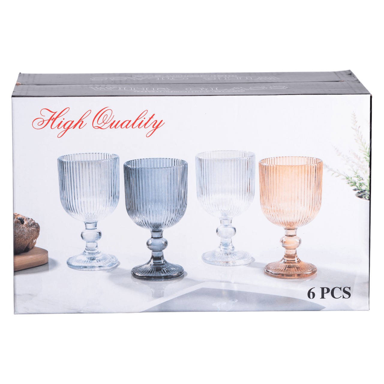 Набір келихів для вина 6 шт по 220 мл на низькій ніжці Прозорий HP-19-104_HP-19-104_Milantium_5