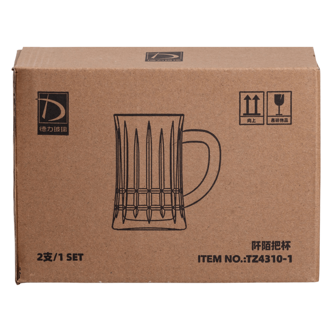 Набір пивних келихів 2 шт 310 мл зі скла HP-19-145_HP-19-145_Milantium_6