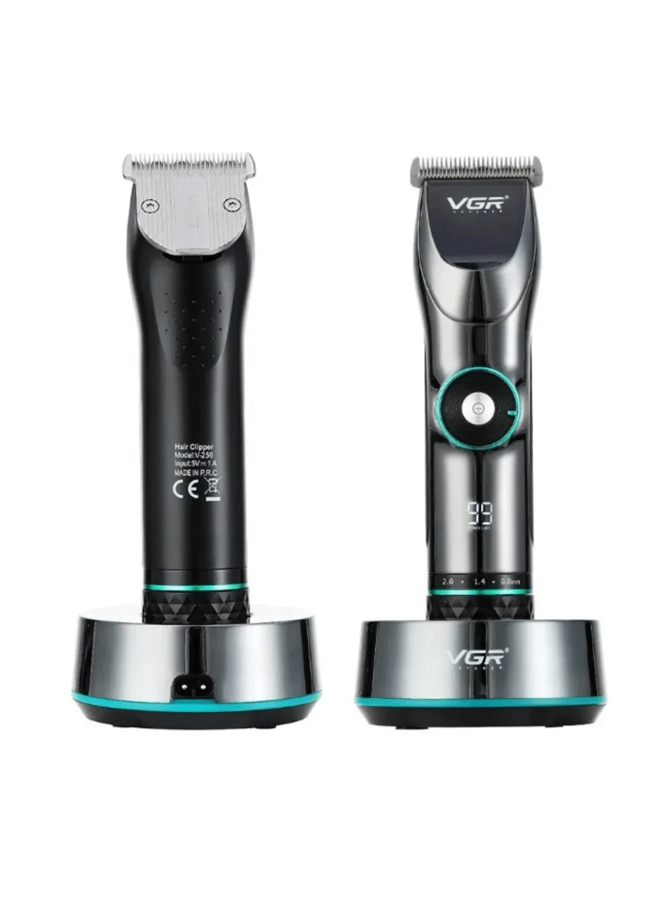 Професійна машинка для стрижки волосся та бороди з LED-дисплеєм та підставкою VGR V-256_HP-V-256_Milantium_2