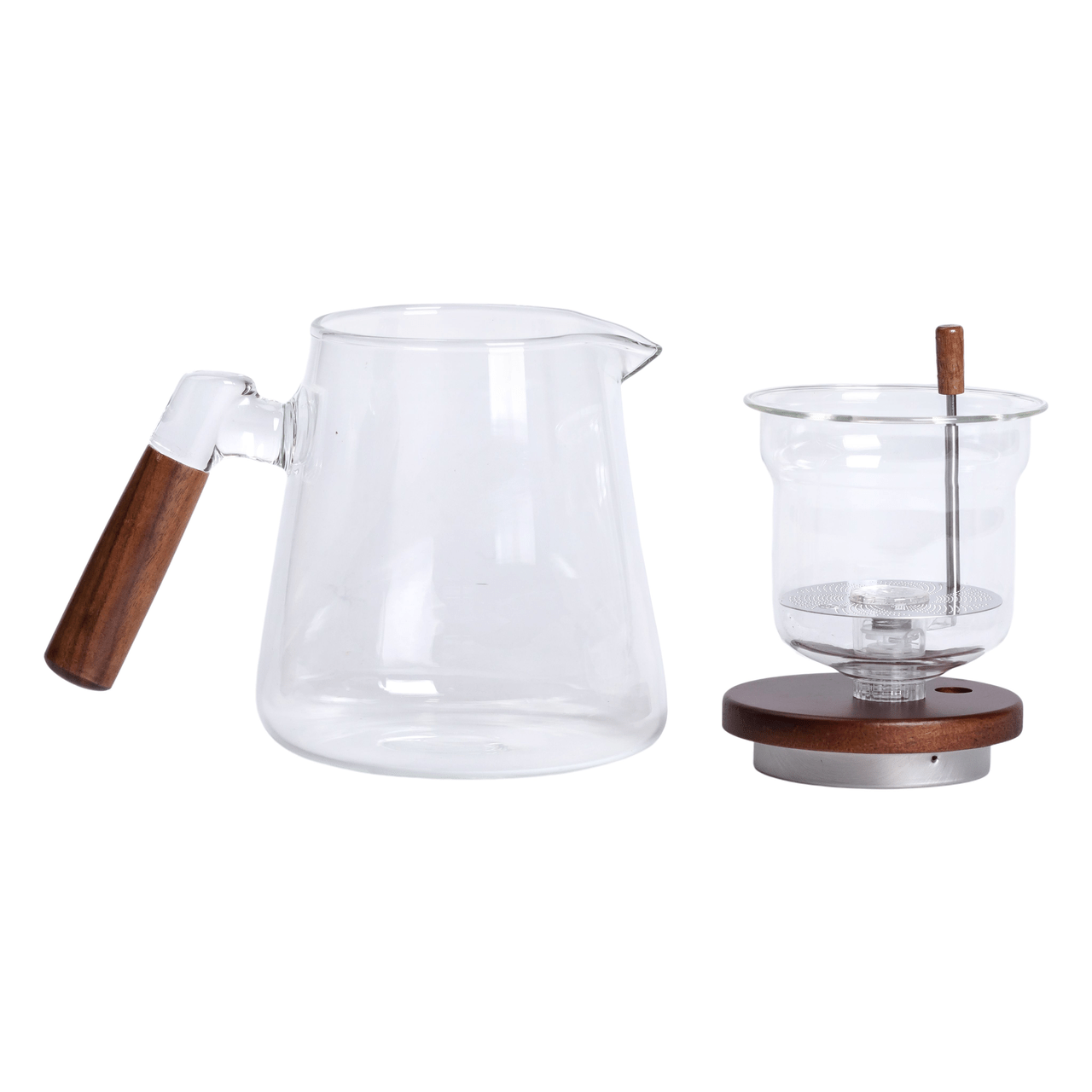 Заварник скляний для чаю 1 л чайник для заварювання з дерев&кстати;яною ручкою прозорий HP-34-7_HP-34-7_Milantium_5