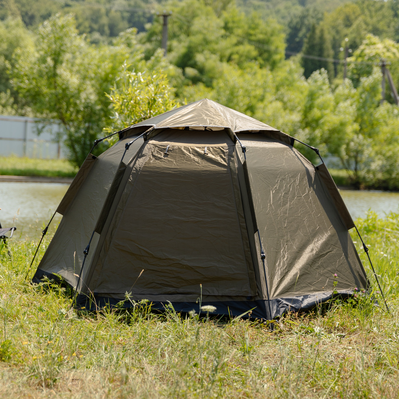 Намет автоматичний тримісний 240×210×130 (см) кемпінговий туристичний LU-020 Хакі_LU-020_Milantium_3