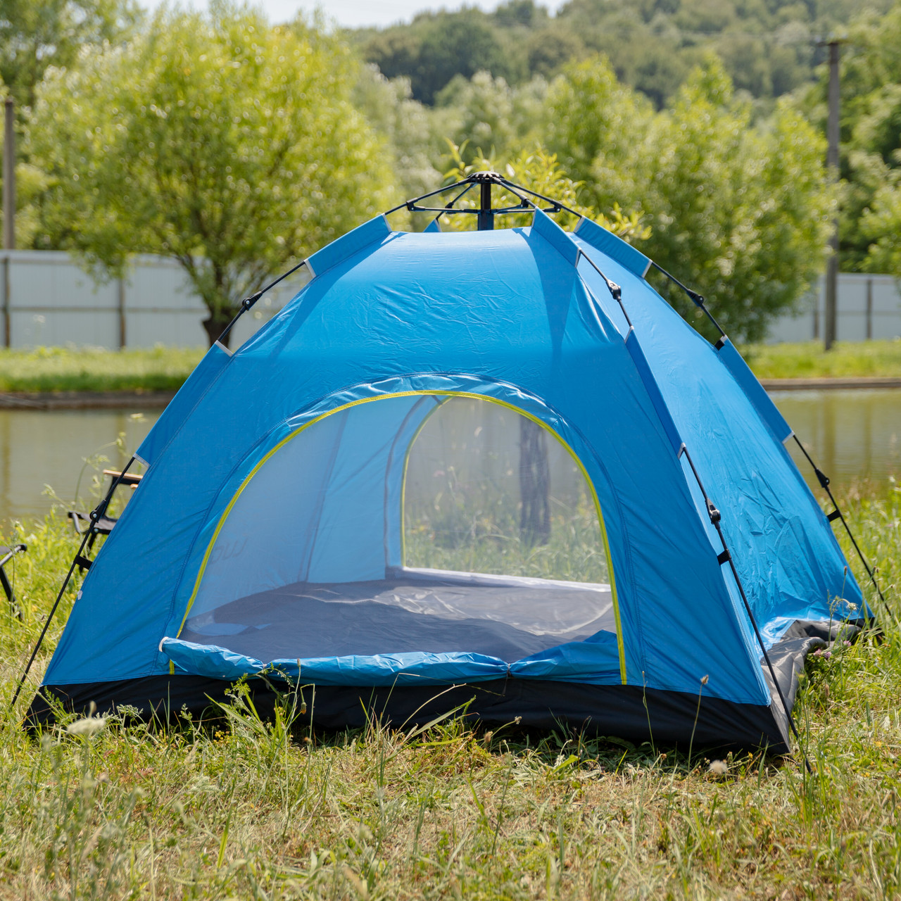 Намет кемпінговий 2 на 2 метри автоматичний для риболовлі походу туристичний LU-019BL Блакитний_LU-019BL_Milantium_2