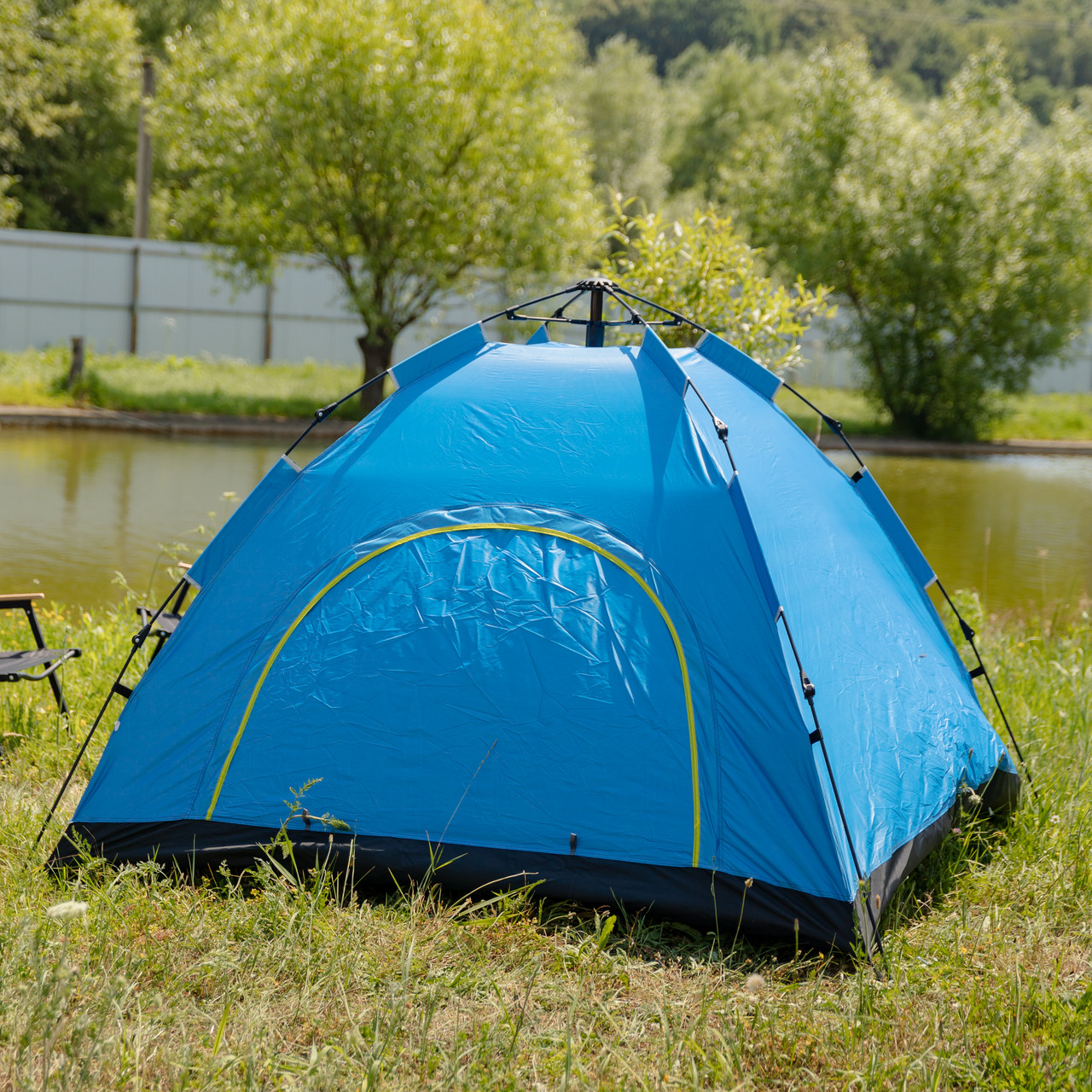 Намет кемпінговий 2 на 2 метри автоматичний для риболовлі походу туристичний LU-019BL Блакитний_LU-019BL_Milantium_3