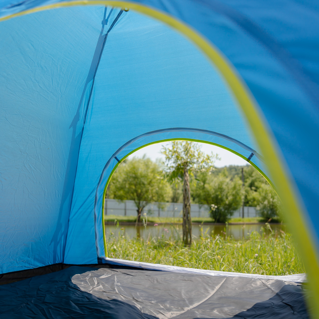Намет кемпінговий 2 на 2 метри автоматичний для риболовлі походу туристичний LU-019BL Блакитний_LU-019BL_Milantium_7