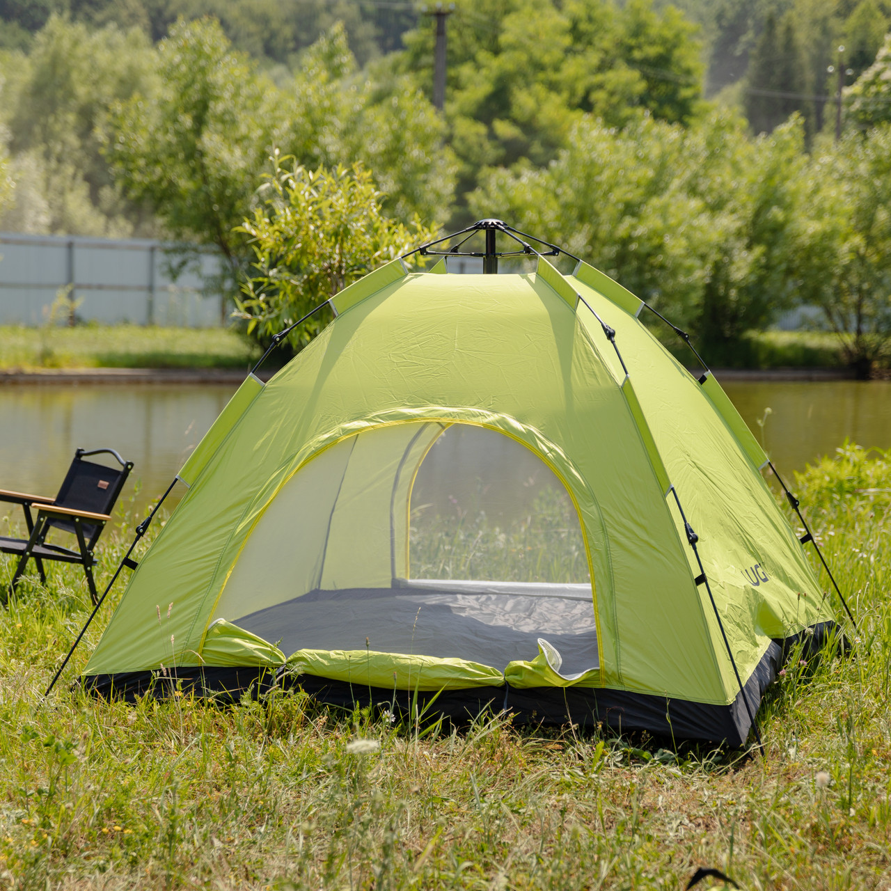 Намет кемпінговий 2 на 2 метри автоматичний для риболовлі походу туристичний LU-019M Салатовий_LU-019M_Milantium_2