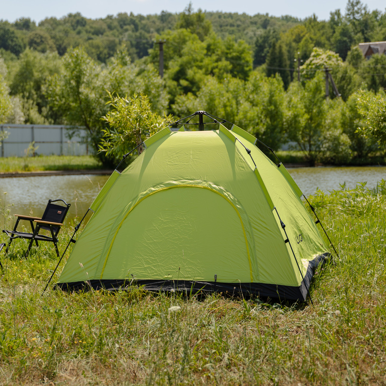 Намет кемпінговий 2 на 2 метри автоматичний для риболовлі походу туристичний LU-019M Салатовий_LU-019M_Milantium_3