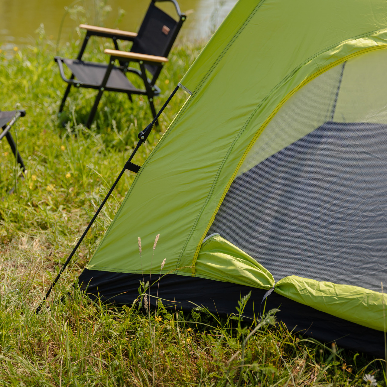 Намет кемпінговий 2 на 2 метри автоматичний для риболовлі походу туристичний LU-019M Салатовий_LU-019M_Milantium_4