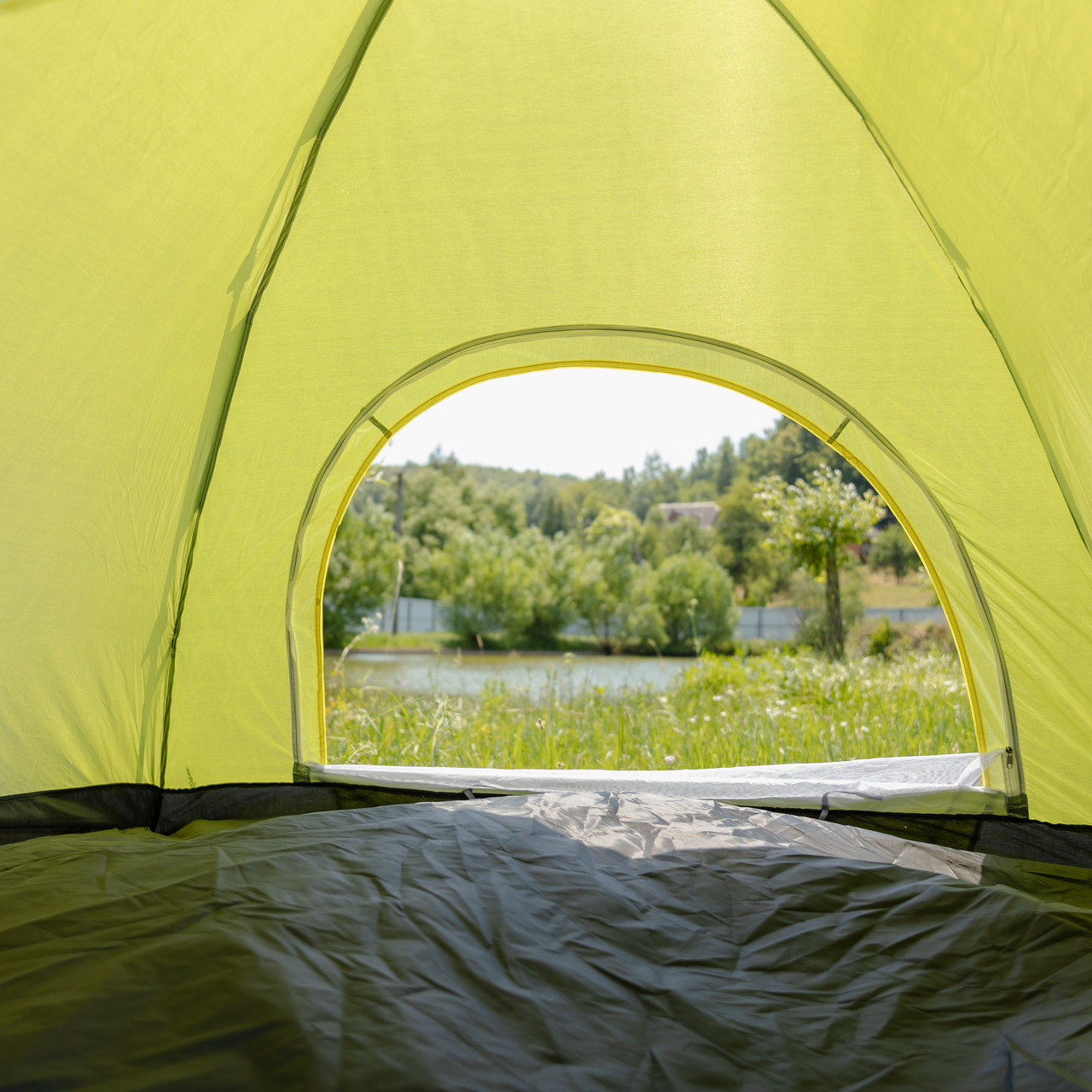 Намет кемпінговий 2 на 2 метри автоматичний для риболовлі походу туристичний LU-019M Салатовий_LU-019M_Milantium_5