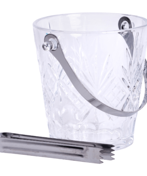 Відерце для льоду скляне 1 л з металевими щипцями HP-19-22GLASS_HP-19-22GLASS_Milantium_1