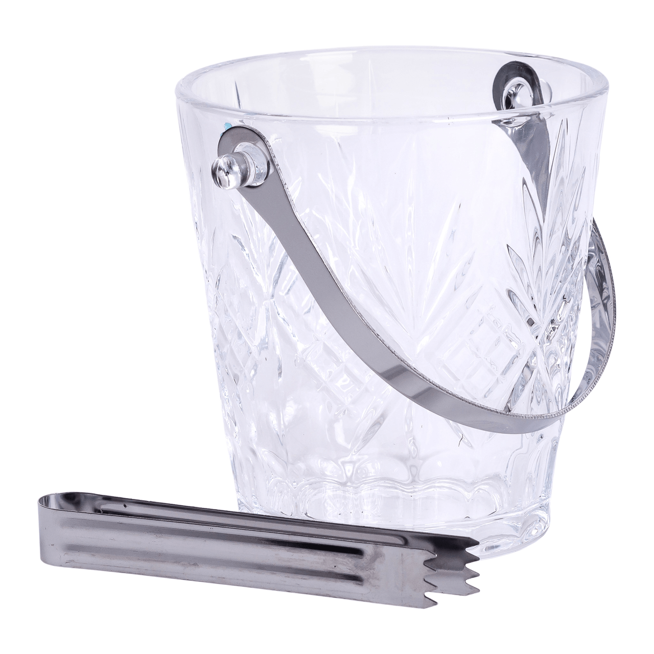 Ведро для льда - стекло 1 L с металлическими щипцами HP-19-22-glass-buy недорого в Украине