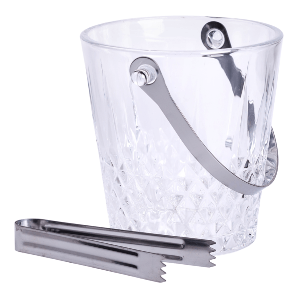 Ведро для льда - стекло 1 L с ковшом металла под льдом hp-19-21glass_hp-19-21glass_milantium_1
