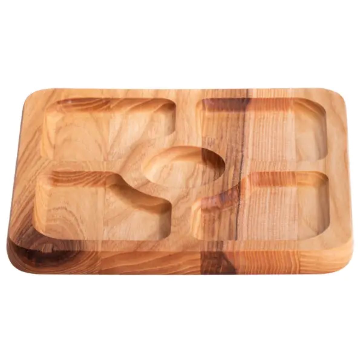 Менажниця на 5 секцій дерев&кстати;яна 25×25 см квадратна Lugi T43W250_T43W250_Milantium_1