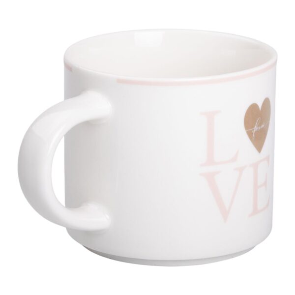Чашка керамическая 350 (мл) для кави та чаю Love Біла RX-N240126WL_RX-N240126WL_Milantium_2