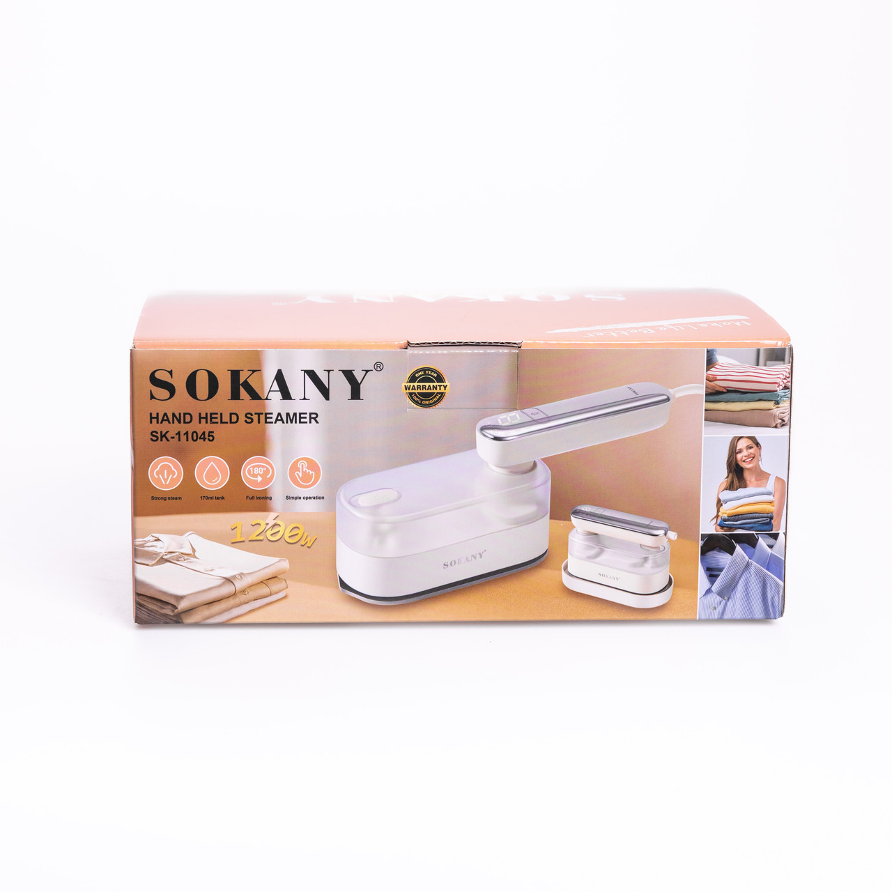 Дорожня праска з парогенератором Sokany 1200 Вт Білий SK-11045_SK-11045_Milantium_7