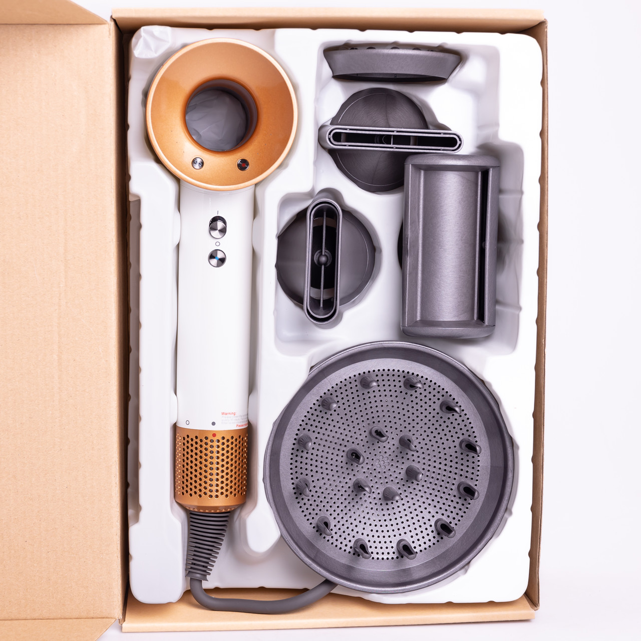 Фен стайлер для волосся 5 в 1 Supersonic Premium 1600 Вт 5 сопла 3 режими швидкості Білий PH770W_PH770W_Milantium_2