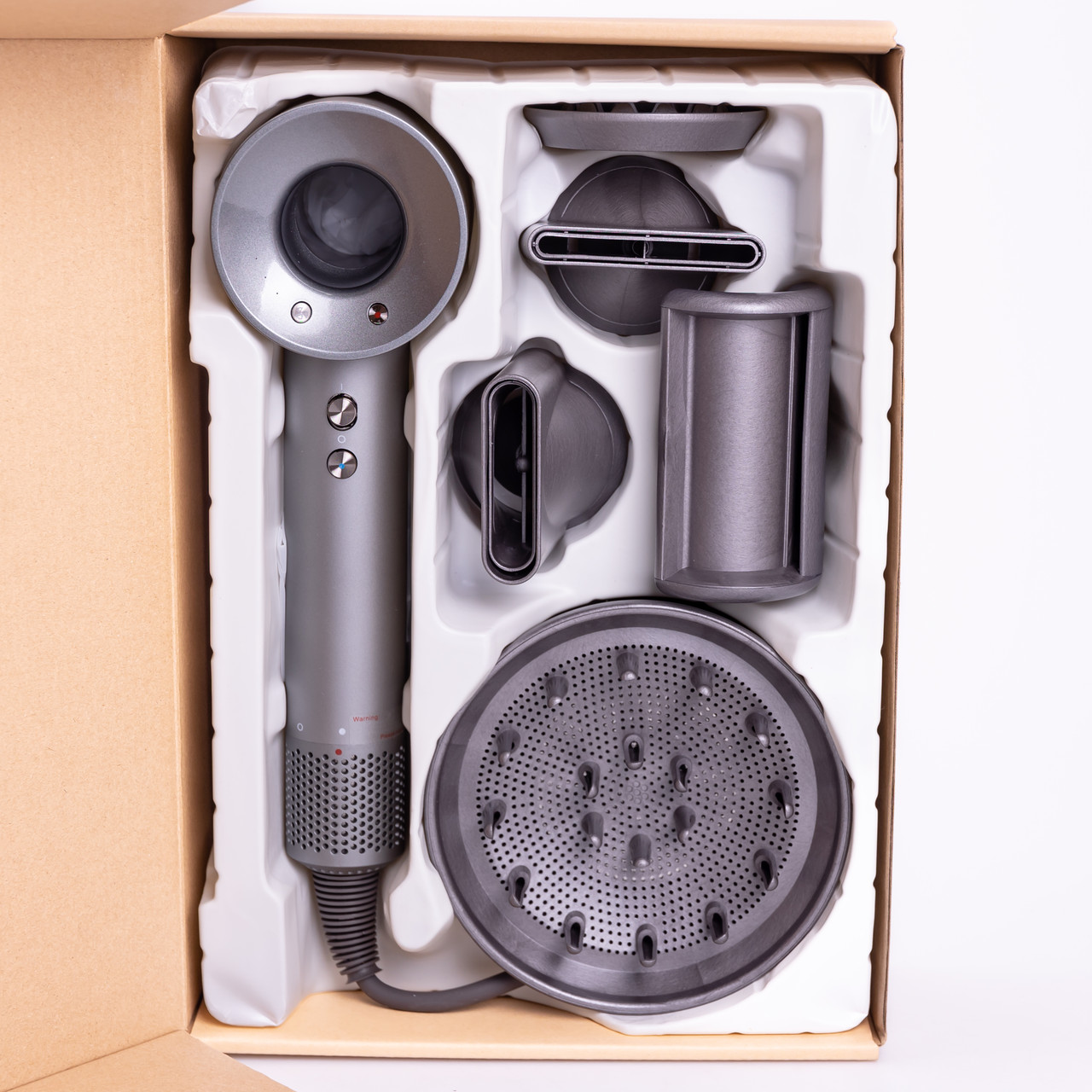 Фен стайлер для волосся 5 в 1 Supersonic Premium 1600 Вт 5 насадок 3 режими швидкості Сірий PH770G – купити в Україні недорого