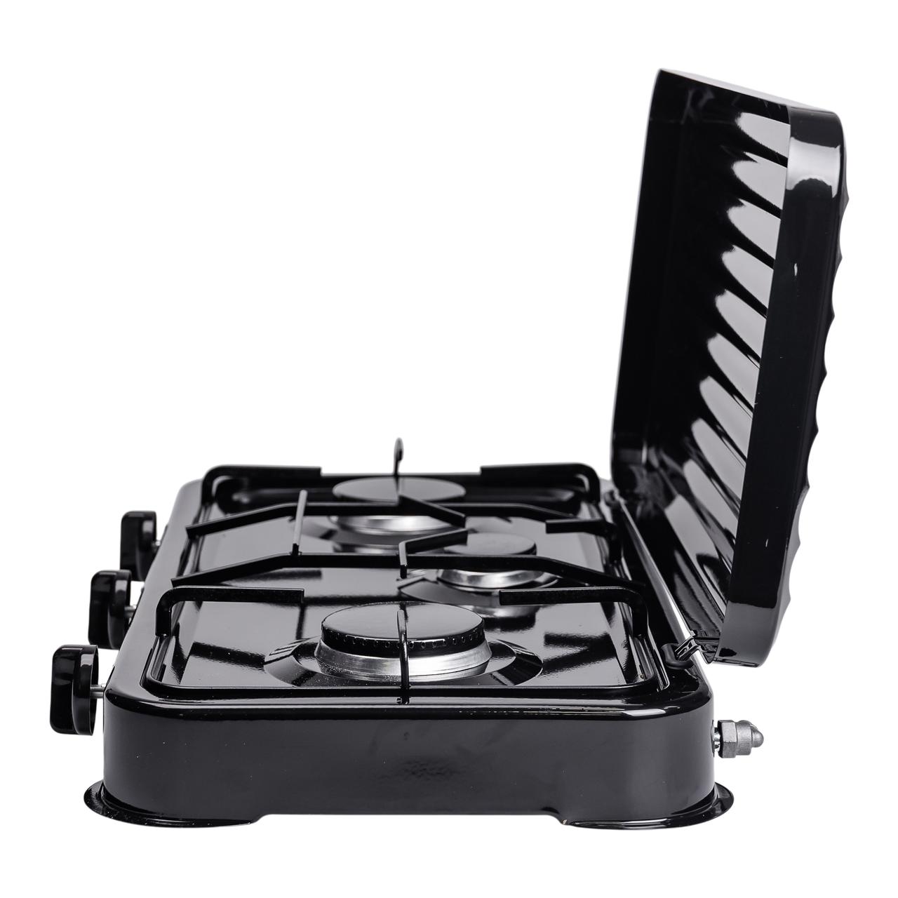 Настільна газова плита на 3 конфорки Sokany 5.5 кВт Чорна Lugi SK-6003B_SK-6003B_Milantium_3