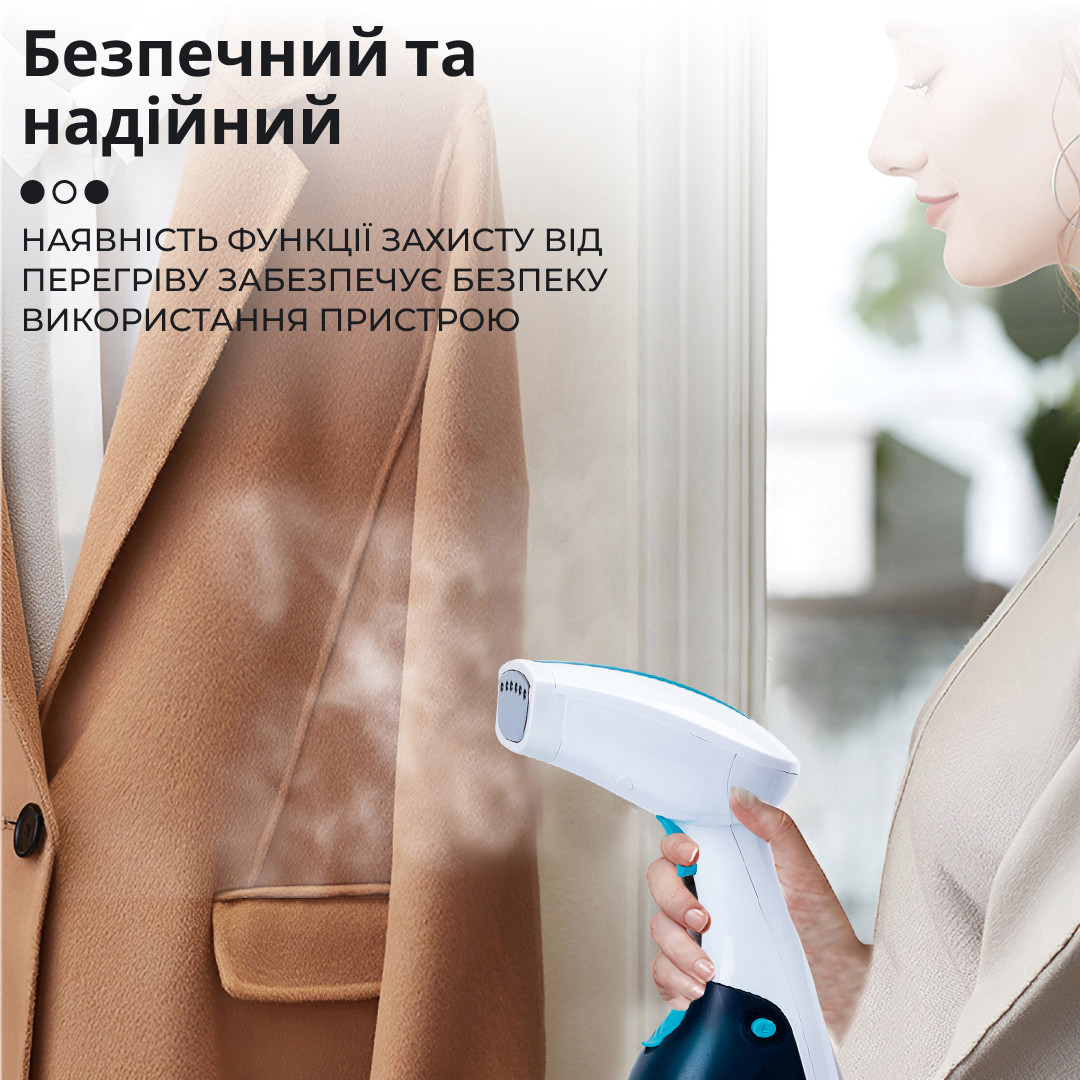 Ручний відпарювач для одягу SOKANY  250 мл  Блакитний Lugi AJ2205BL_AJ2205BL_Milantium_4