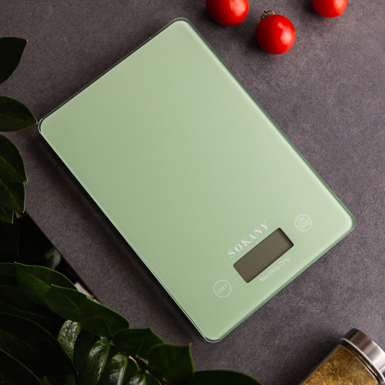 Ваги для кухні Sokany до 5 кг електронні на батарейках Зелені Lugi SK-19027GR_SK-19027GR_Milantium_4