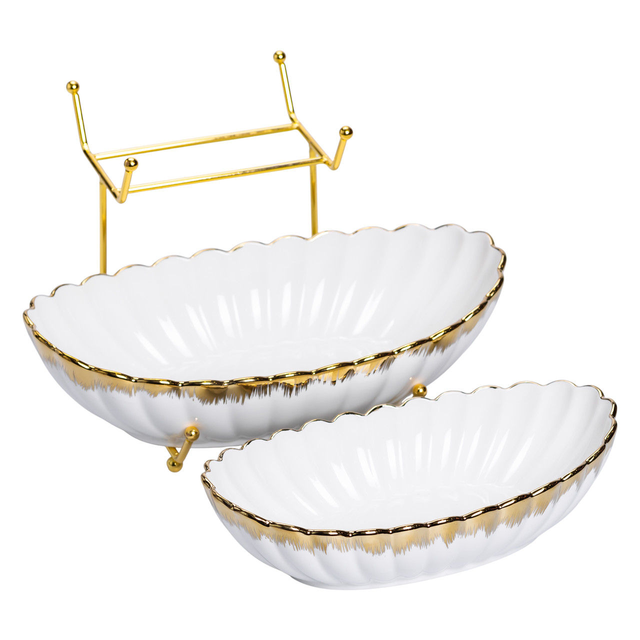 Фруктовниця на 2 яруси для закусок 29×25×20 (см) HP-26-5_HP-26-5_Milantium_2