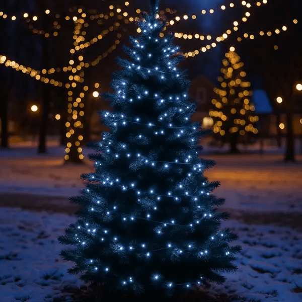 Гірлянда Нитка вулична 30 (м) 300 LED чорний провід Білий CF300L30MBW – купити в Україні недорого