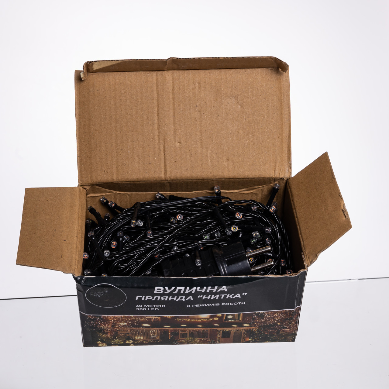 Гірлянда Нитка вулична 30 (м) 300 LED чорний провід Мультиколор CF300L30MBML_CF300L30MBML_Milantium_4