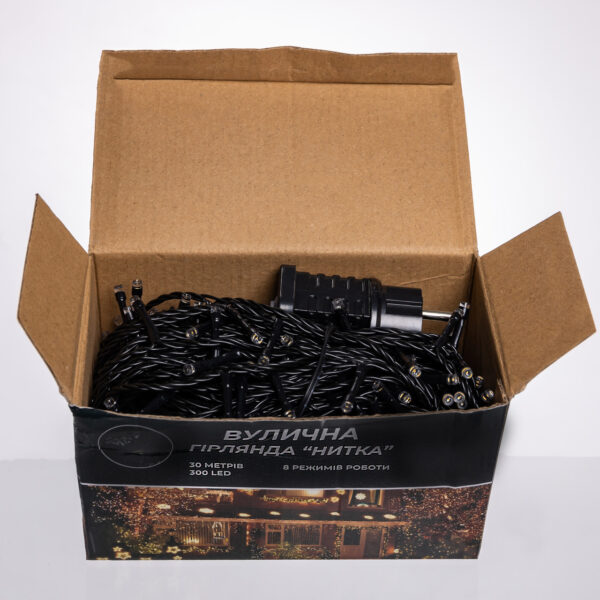 Гірлянда Нитка вулична 30 (м) 300 LED чорний провід Жовтий CF300L30MBY_CF300L30MBY_Milantium_5