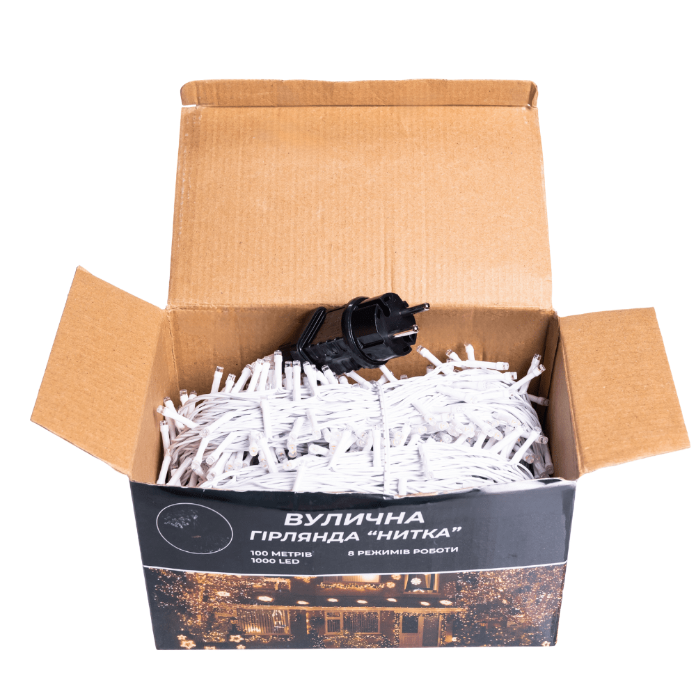 Гірлянда Різдвяна фея вулична 100 м 1000 LED білий провід Мультиколор CF1000L100MWML_CF1000L100MWML_Milantium_4