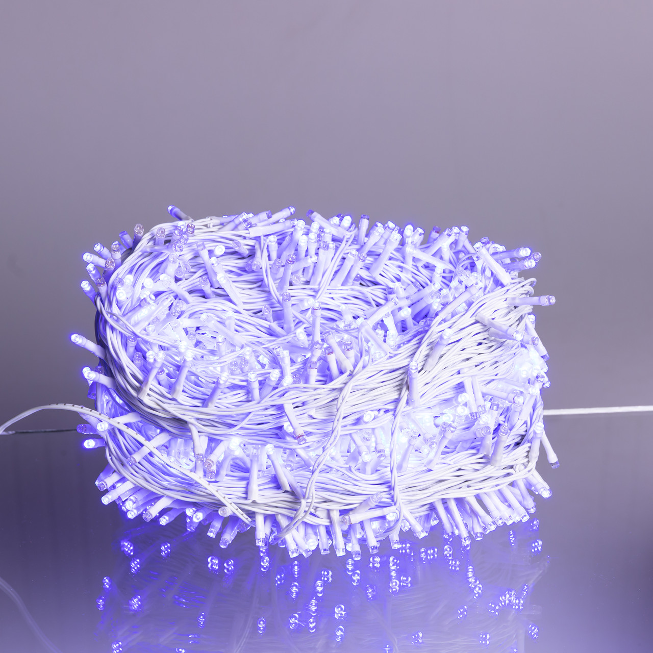 Гірлянда Різдвяна фея вулична 100 м 1000 LED білий провід Синій CF1000L100MWBL_CF1000L100MWBL_Milantium_2