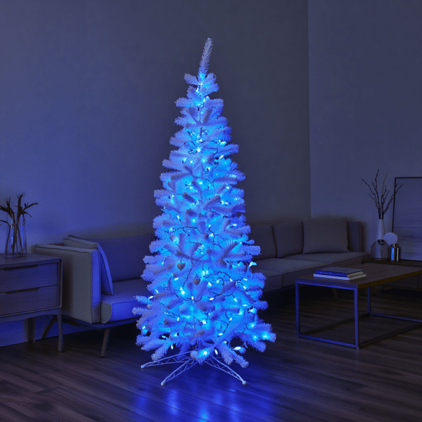 Гірлянда Різдвяна фея вулична 100 м 1000 LED білий провід Синій CF1000L100MWBL_CF1000L100MWBL_Milantium_6