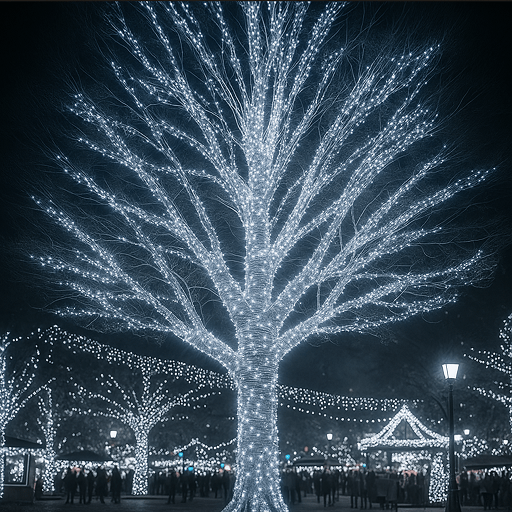 Гірлянда Різдвяна фея вулична 100 (м) 1000 LED чорний провід Білий CF1000L100MBW_CF1000L100MBW_Milantium_4