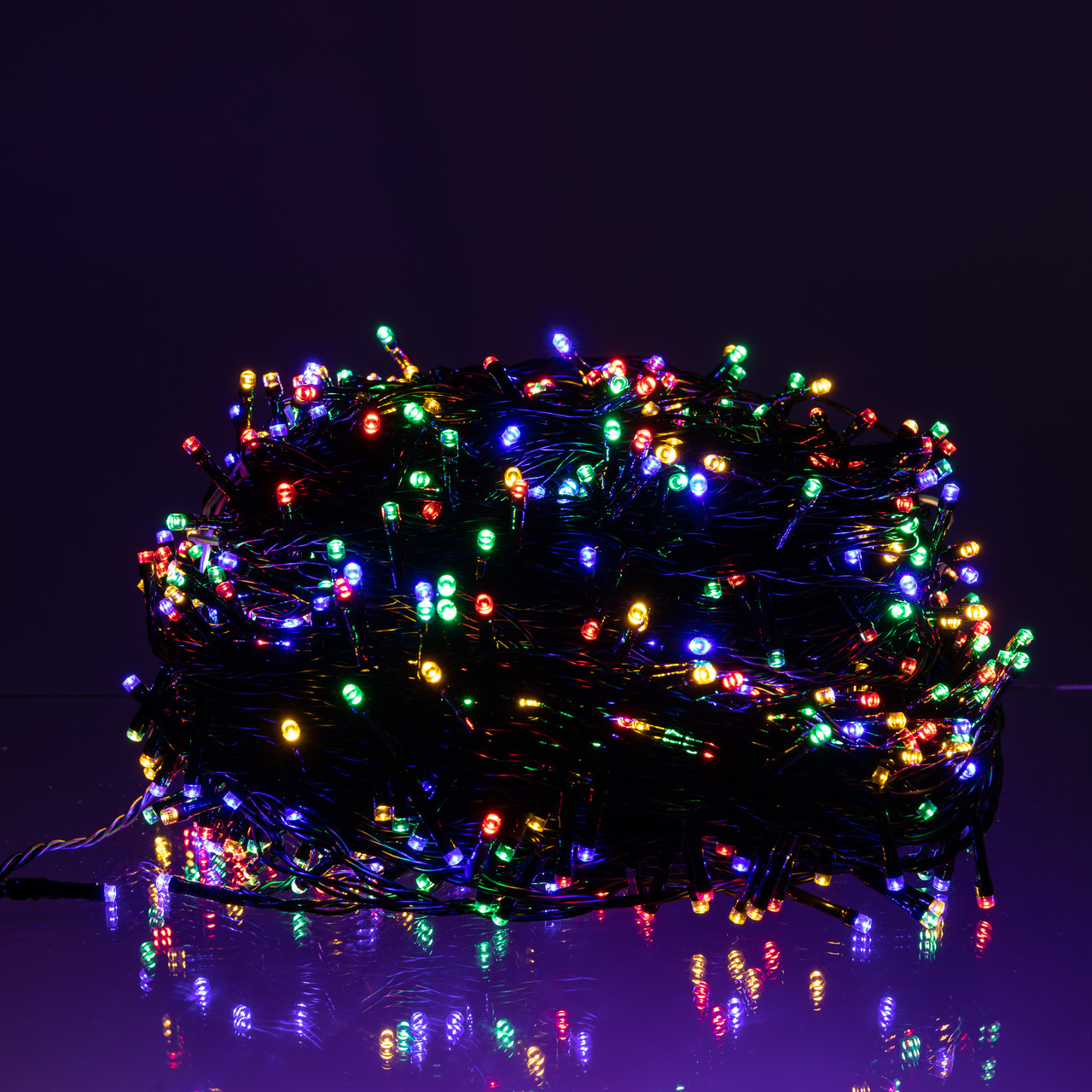 Гірлянда Різдвяна фея вулична 100 (м) 1000 LED чорний провід Мультиколор CF1000L100MBML – купити в Україні недорого