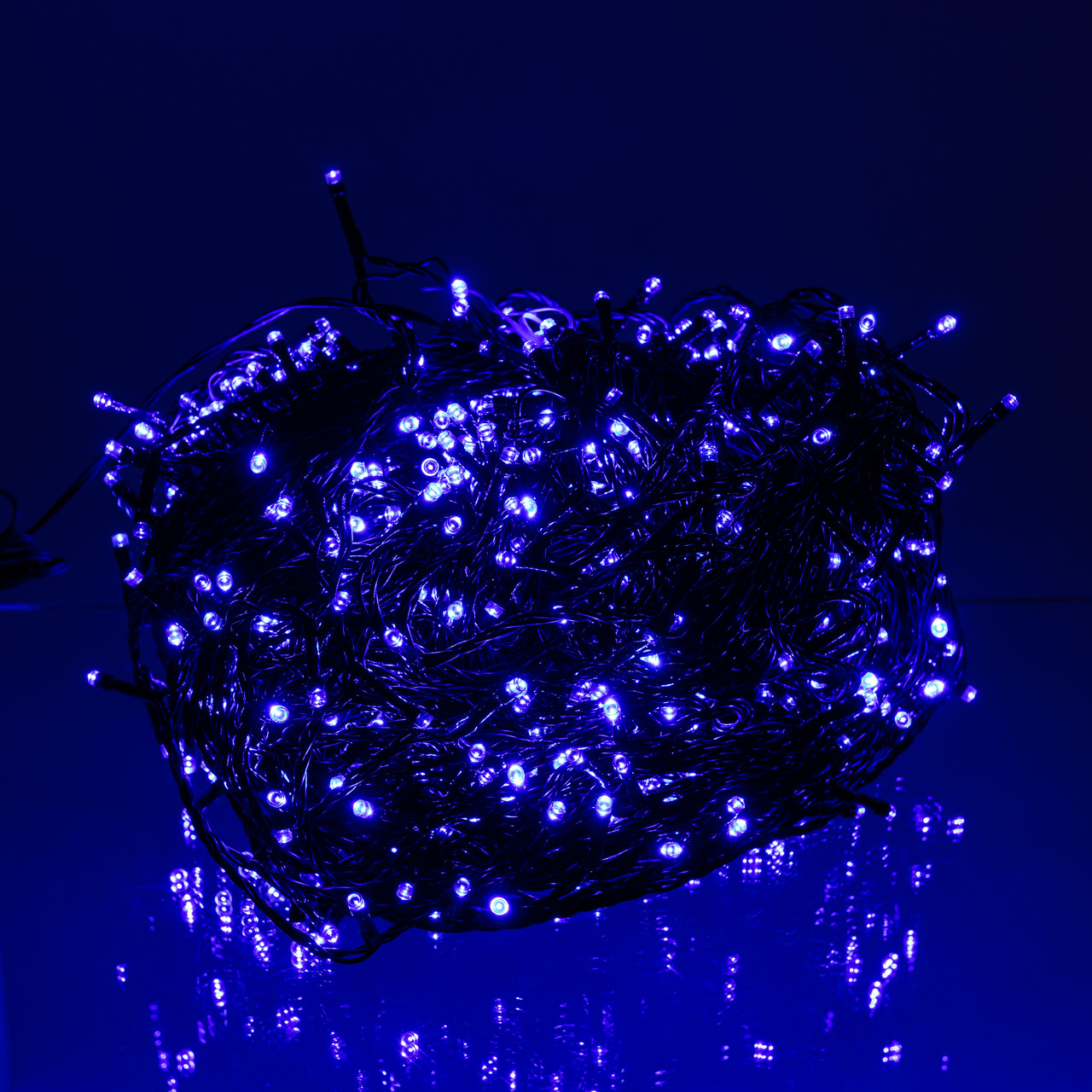 Гірлянда Різдвяна фея вулична 100 (м) 1000 LED чорний провід Синій CF1000L100MBBL – купити в Україні недорого