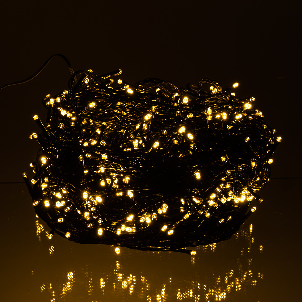 Гірлянда Різдвяна фея вулична 100 (м) 1000 LED чорний провід Жовтий CF1000L100MBY – купити в Україні недорого