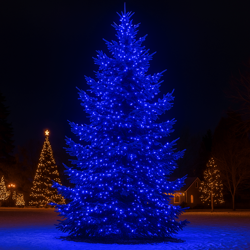 Гірлянда Різдвяна фея вулична 50 м 500 LED білий провід Синій CF500L50MWBL_CF500L50MWBL_Milantium_3