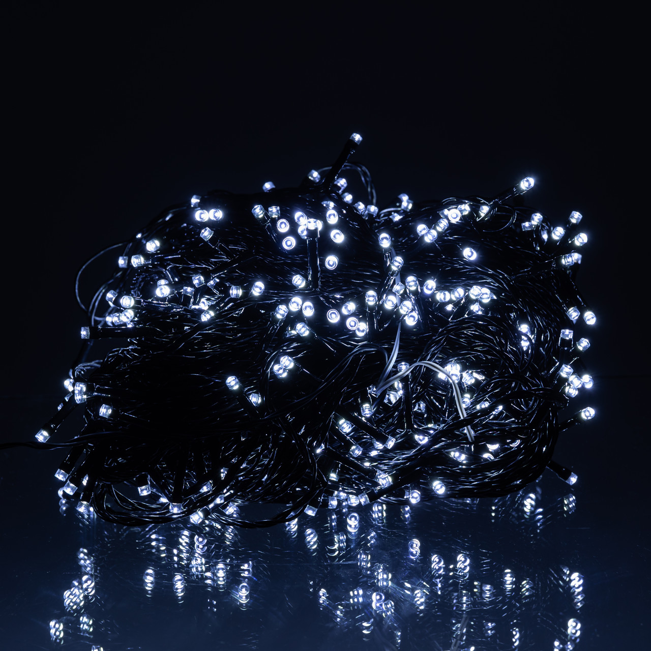Гірлянда Різдвяна фея вулична 50 (м) 500 LED чорний провід Білий CF500L50MBW – купити в Україні недорого