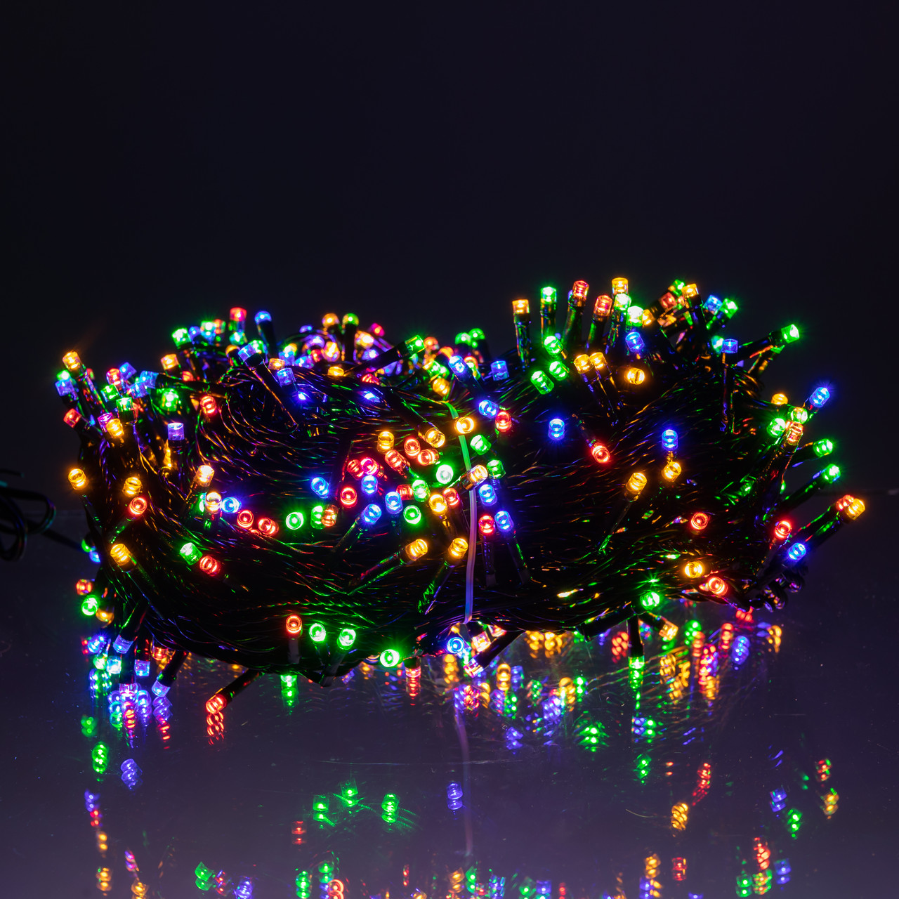 Гірлянда Різдвяна фея вулична 50 (м) 500 LED чорний провід Мультиколор CF500L50MBML – купити в Україні недорого