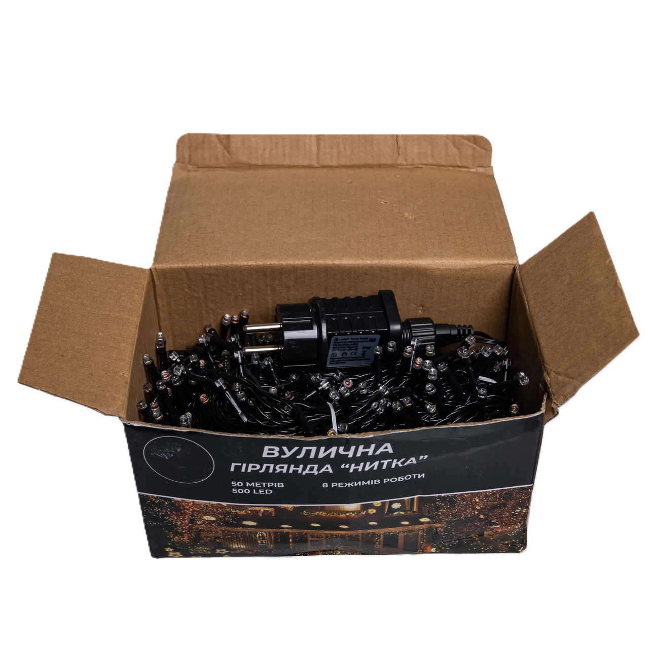 Гірлянда Різдвяна фея вулична 50 (м) 500 LED чорний провід Мультиколор CF500L50MBML_CF500L50MBML_Milantium_4