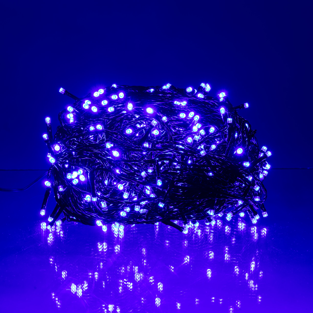 Гірлянда Різдвяна фея вулична 50 (м) 500 LED чорний провід Синій CF500L50MBBL – купити в Україні недорого