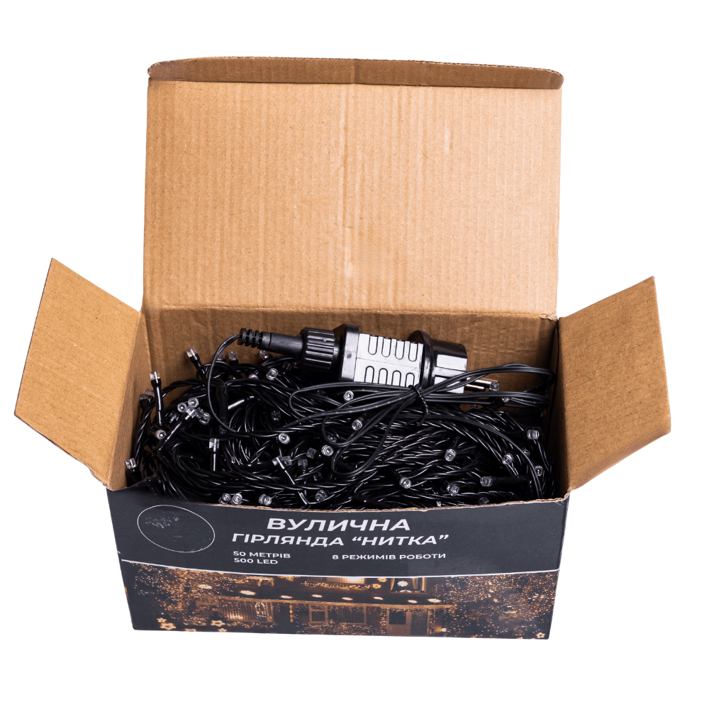 Гірлянда Різдвяна фея вулична 50 (м) 500 LED чорний провід Синій CF500L50MBBL_CF500L50MBBL_Milantium_5