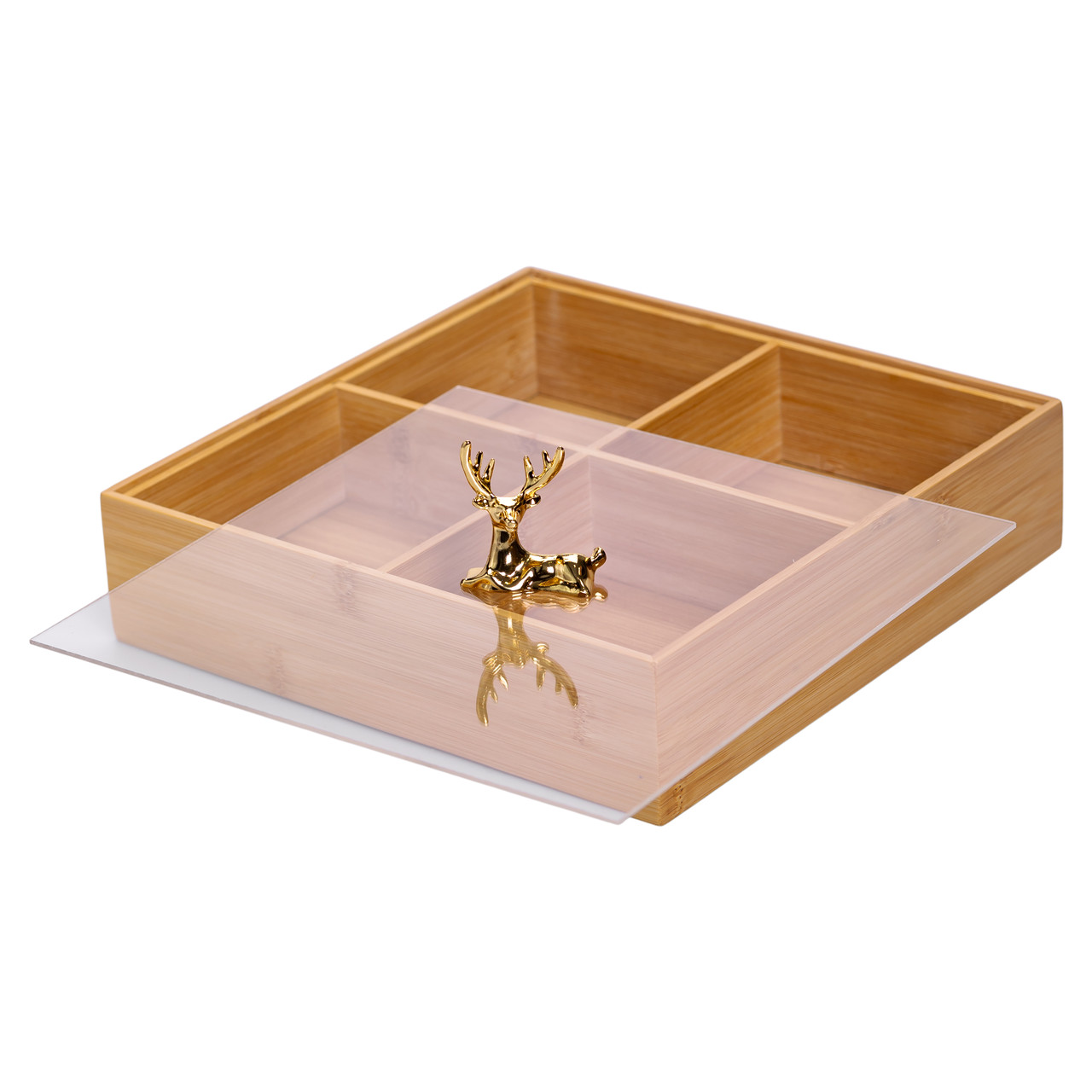 Менажница деревьев&кстати;яна на 4 секції з кришкою квадратна HB-40-1_HB-40-1_Milantium_2