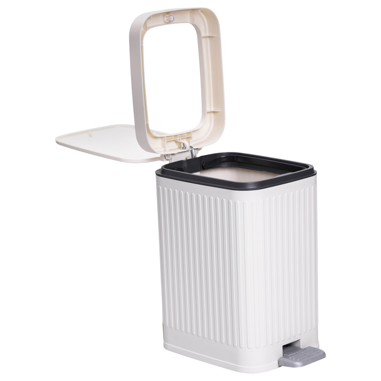 Відро для сміття з педаллю 5л відро для сміття з кришкою і педаллю Білий HP-45-11BE – купити в Україні недорого