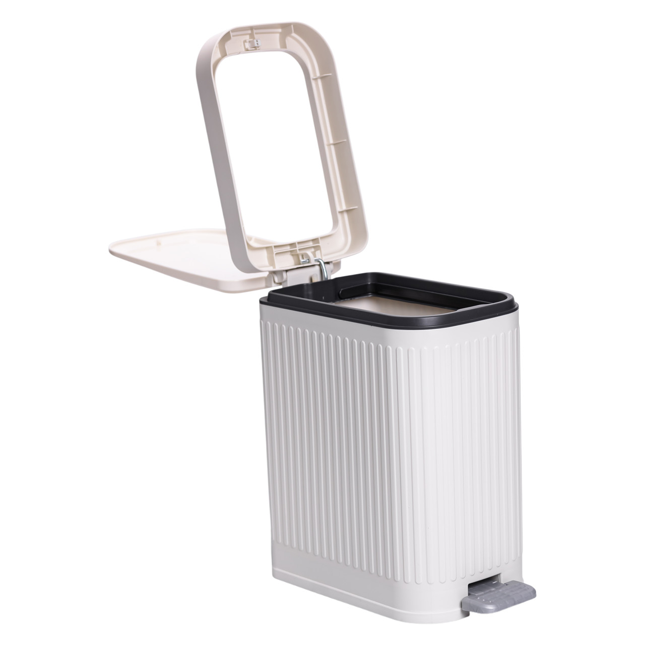 Відро для сміття з педаллю 5л відро для сміття з кришкою і педаллю Білий HP-45-12BE_HP-45-12BE_Milantium_2